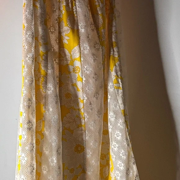American Vintage Yellow Floral A-Line Maxi Skirt - Picture 12 of 16